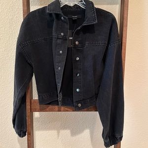 NWTS Forever 21 Denim Bomber Jacket